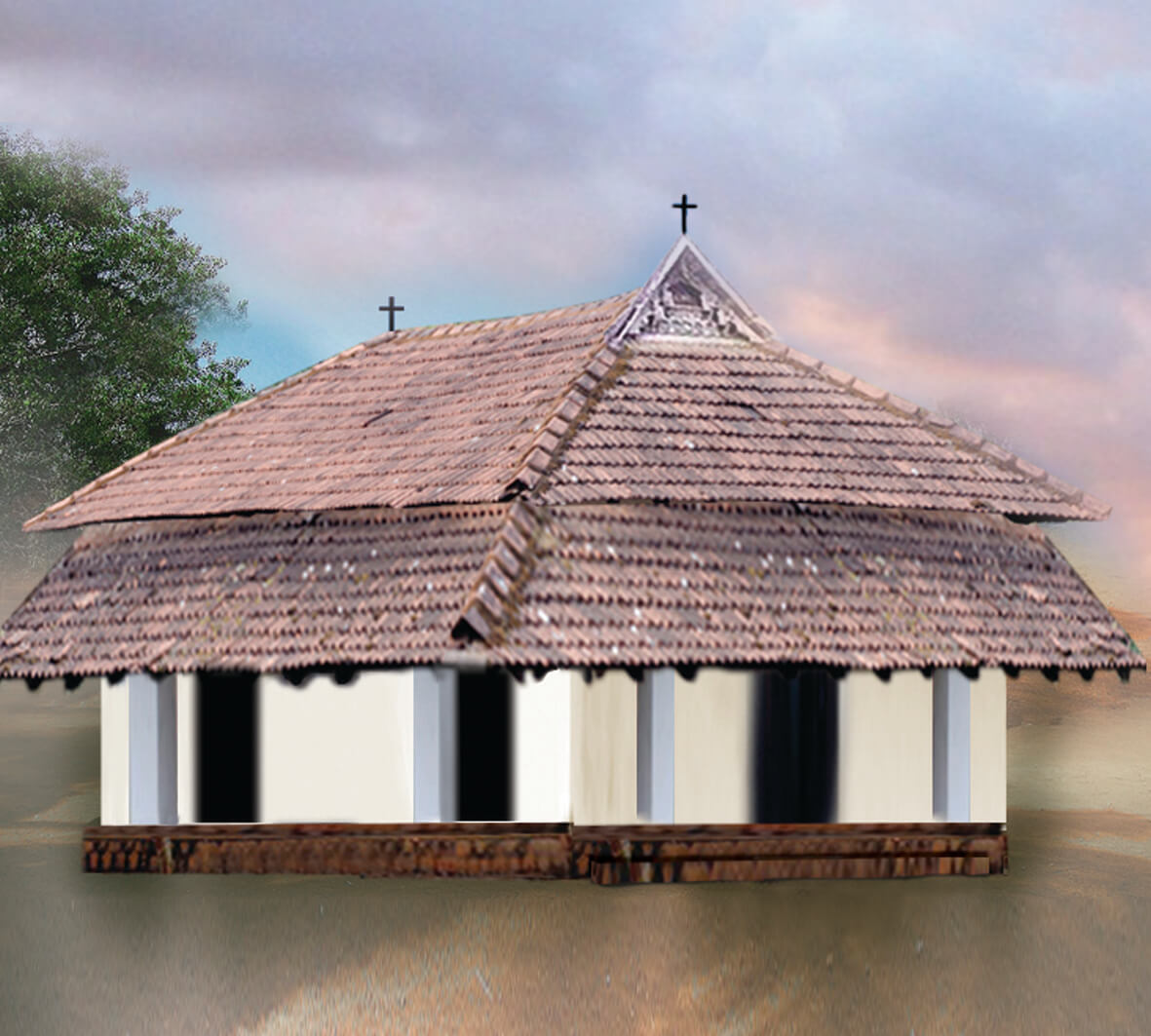 Artist impression of first church